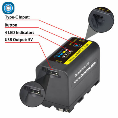 Batterie NP-F970 Usb C – Image 3