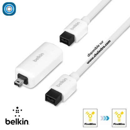 Câble Firewire 800 + adaptateur