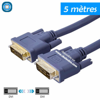 Câble DVI Dual Link | 5 mètres
