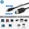 Cable USB-C / USB B 3.0 – Image 4
