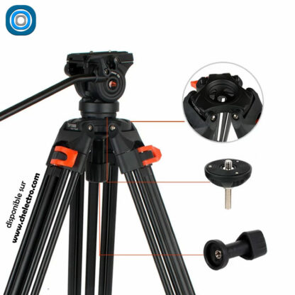Trépied Pro Vidéo | Coman DF16L – Image 3