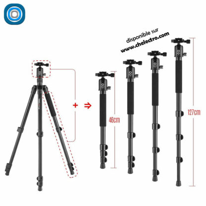 Trépied + monopied PRO | 155cm – Image 5