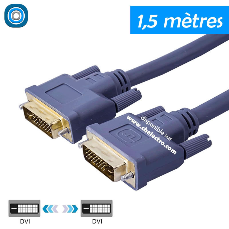 Câble DVI Dual Link | 1.5 mètres