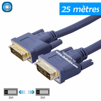 Câble DVI Dual Link | 25 mètres