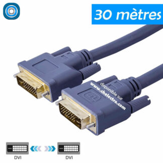 Câble DVI Dual Link | 30 mètres