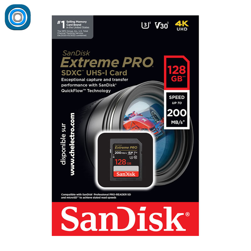 Carte mémoire SDXC Extreme UHS-I SanDisk 64 Go – Rekfi Dakar Sénégal