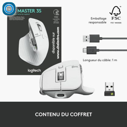 Souris Logitech MX Master 3S | Blanc – Image 8