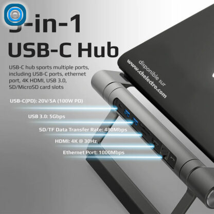 Dock USB-C | Promate | 9 en 1 – Image 2