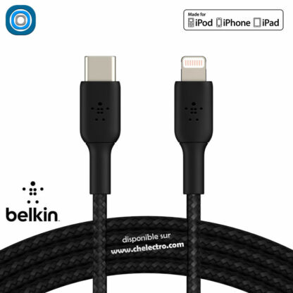 Câble tressé USB-C Lightning | Belkin