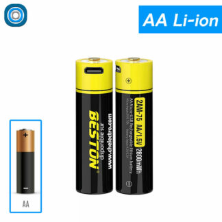 2 piles rechargeables Li-ion | AA