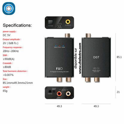 Convertisseur Digital Analogique FiiO – Image 3