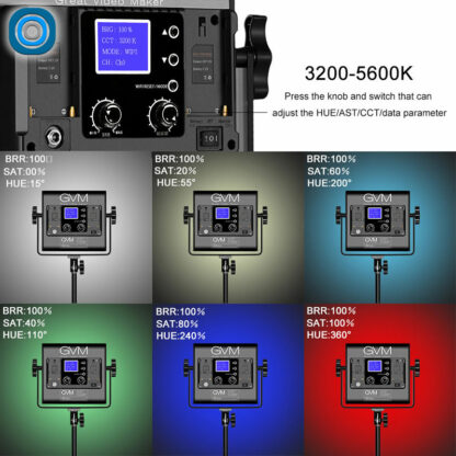 Kit Vidéo LED RGB | GVM 800D – Image 3