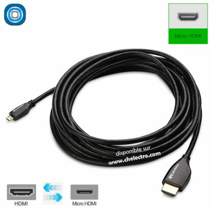 Câble 4K HDMI / micro HDMI | 5m