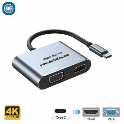 Convertisseur USB-C vers HDMI VGA