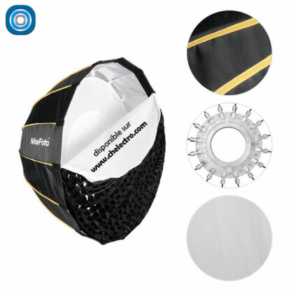 Softbox parabolique NiceFoto LED 120cm – Image 2