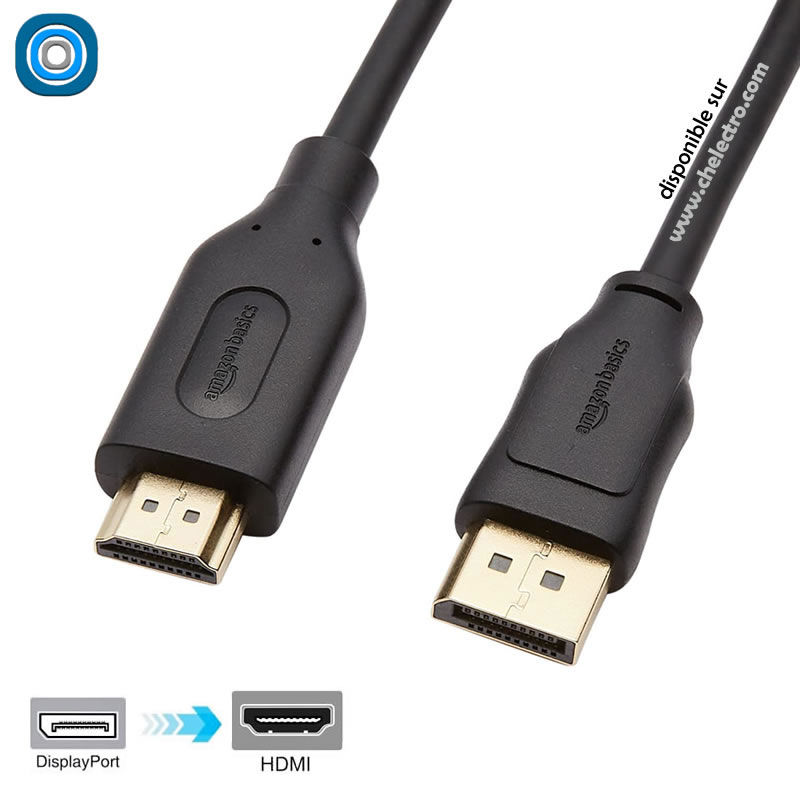 Cable DisplayPort - HDMI 3m, Dakar Sénégal