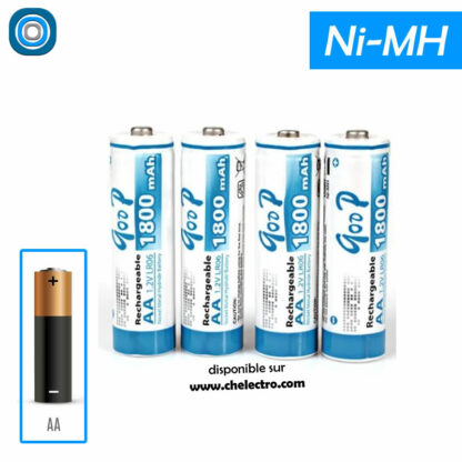 4 piles rechargeables | AA