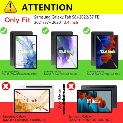 Etui Samsung Tab S7+ / S7FE / S8+ | Ztotop black – Image 5