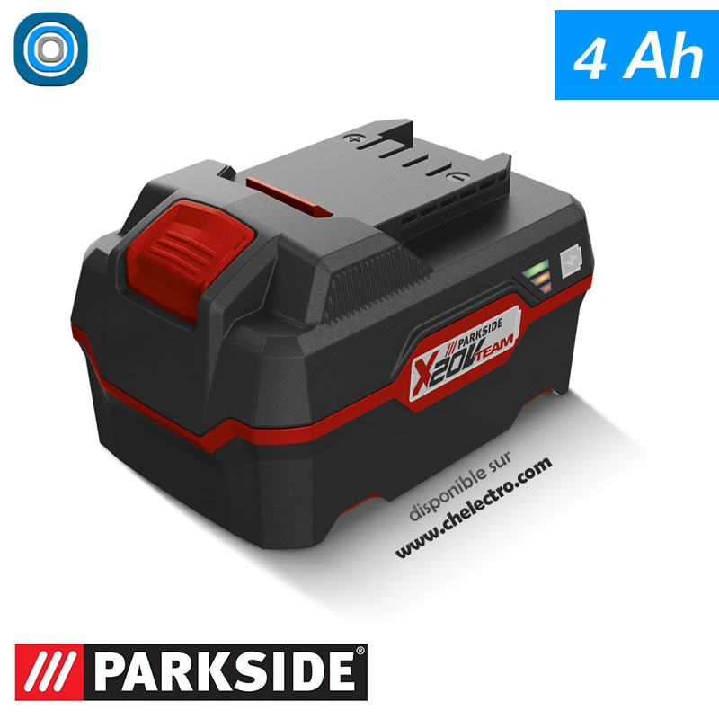 batterie Lithium-ions 20 V grande capacité 4 Ah Parkside série