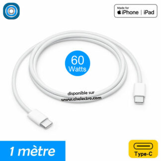 Cable USB C Apple iPhone iPad | 1 mètre