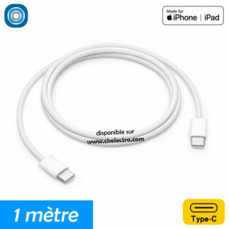 Cable USB C Apple iPhone iPad | 1 mètre
