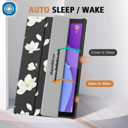 Etui Lenovo Tab M10 HD (2nd Gen) | Flowers – Image 2