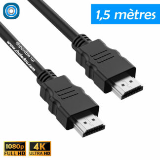 Câble HDMI noir 2K4K | 1,5m