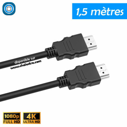 Câble HDMI noir 2K4K | 1,5m – Image 4