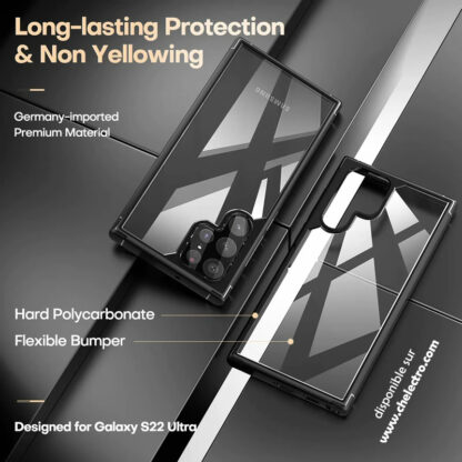 Coque Samsung S22 Ultra | Clear black Tauri – Image 3
