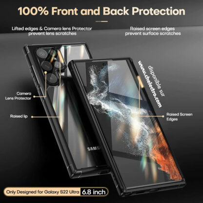 Coque Samsung S22 Ultra | Clear black Tauri – Image 2