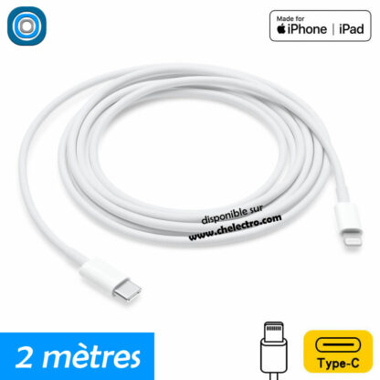 Câble de charge iPhone | 2 mètres