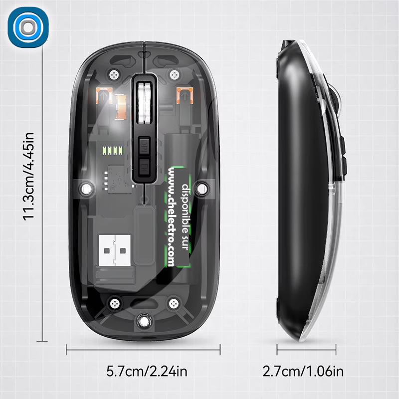 Souris transparente Bluetooth – Image 3