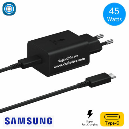 Chargeur Samsung 45 Watts + câble