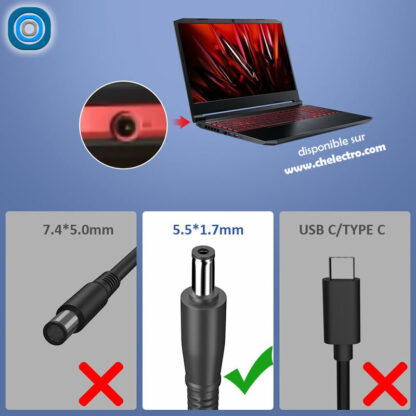 Chargeur Acer gamer | 330 Watts – Image 2