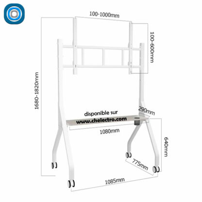 Support écran sur roues 42 à 98" – Image 2