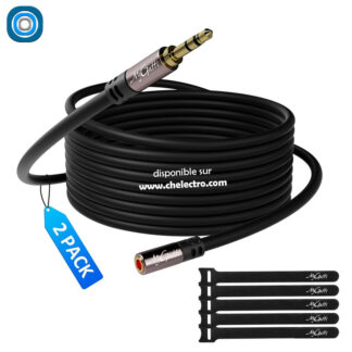 Pack rallonges jack 3.5mm | 1,5 mètres